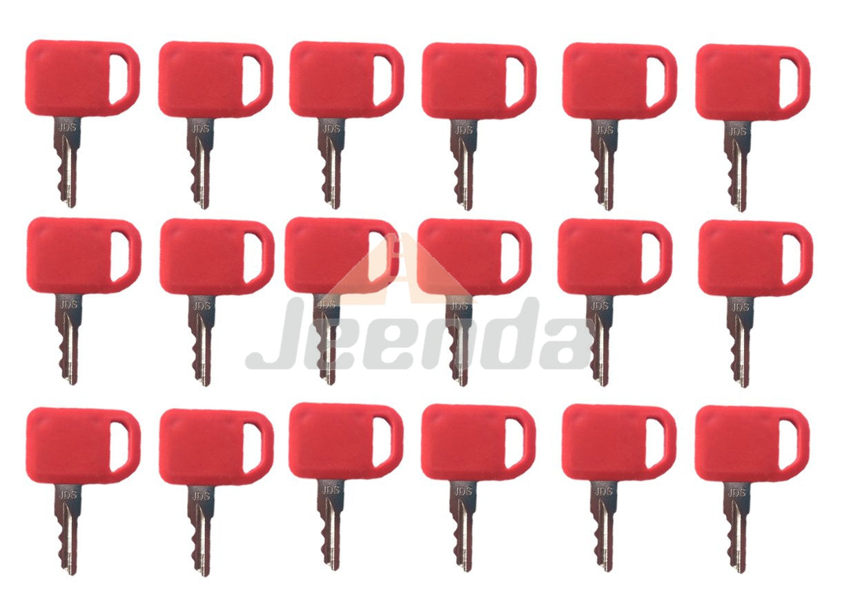 JEENDA 18PCS Ignition Key T209428 KV13427 for John Deere Skid Steer 320 320D 320E 320G 323D 323E 324E 324G 325 325G 326D 326E 328 328D 328E 329D 329E