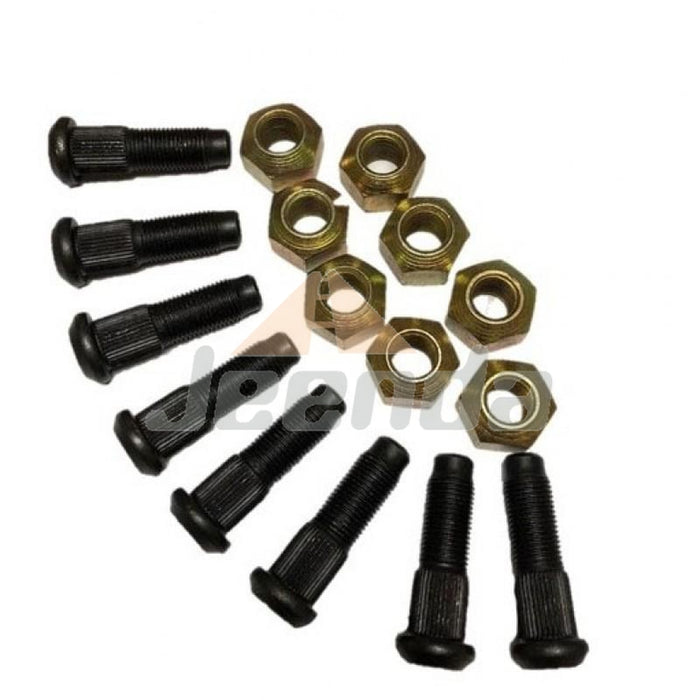 Free Shipping 8PCS Wheel Bolt and Nut Kit 6564669 6709170 7351405 for Bobcat 500 520 530 533 540 542 543 553 600 610 611 620 630 631 632 641 642 643 645 700 720 730