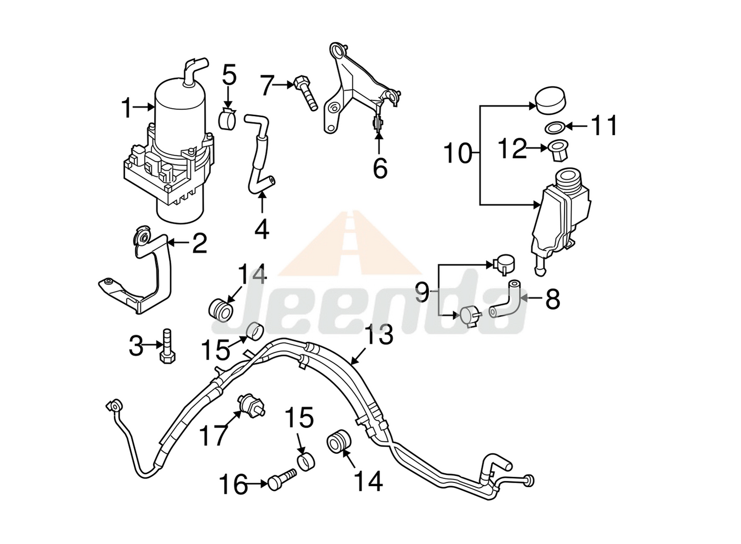 Free Shipping New Power Steering Pump for Mazda BBM5-32-600A BBM4-32-600A 2010-2011