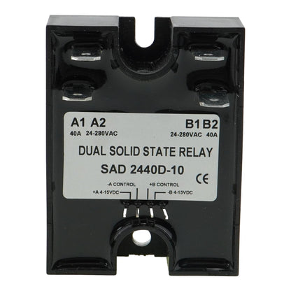 Dual Solid State Relay SSR 4-15VDC Input 280VAC 40A D2440D-10 Random Turn On