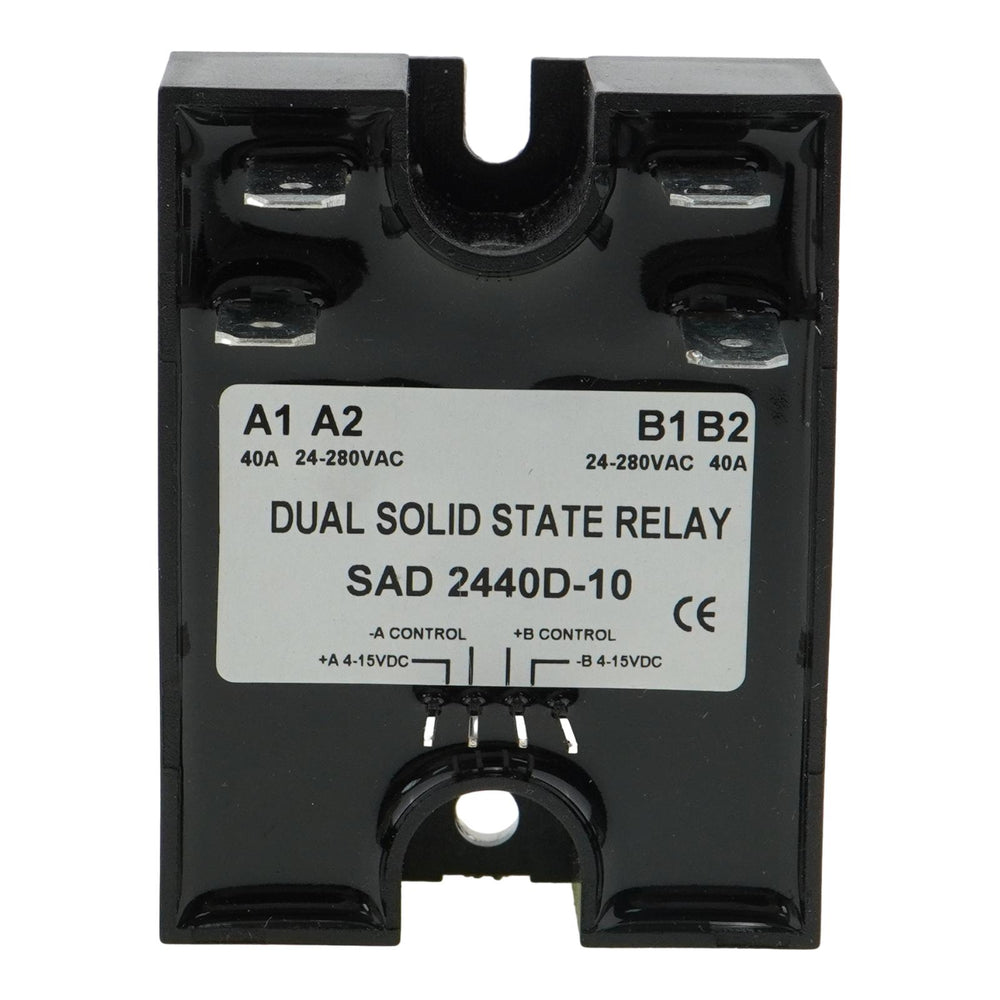 Dual Solid State Relay SSR 4-15VDC Input 280VAC 40A D2440D-10 Random Turn On