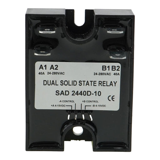 Dual Solid State Relay SSR 4-15VDC Input 280VAC 40A D2440D-10 Random Turn On