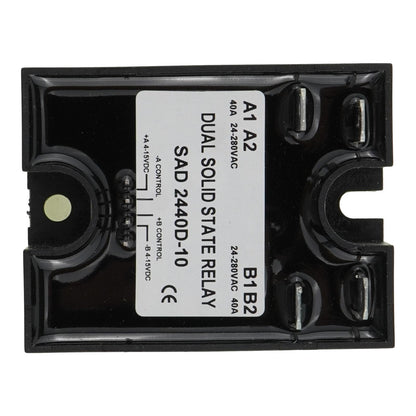 Dual Solid State Relay SSR 4-15VDC Input 280VAC 40A D2440D-10 Random Turn On