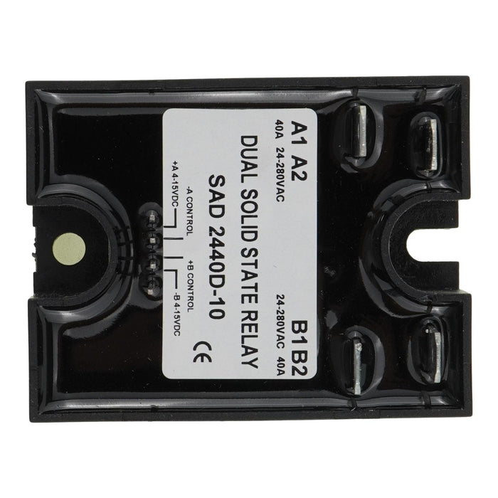 Dual Solid State Relay SSR 4-15VDC Input 280VAC 40A D2440D-10 Random Turn On