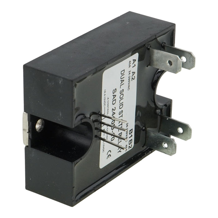 Dual Solid State Relay SSR 4-15VDC Input 280VAC 40A D2440D-10 Random Turn On