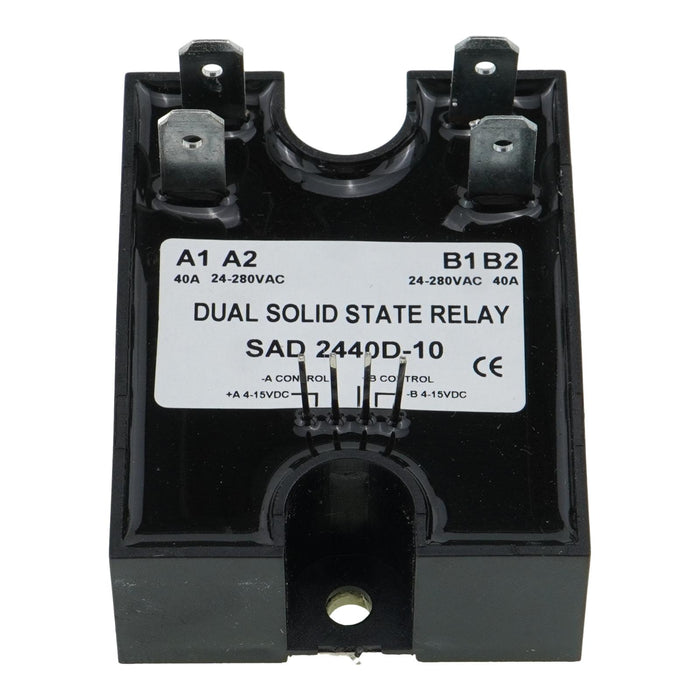 Dual Solid State Relay SSR 4-15VDC Input 280VAC 40A D2440D-10 Random Turn On