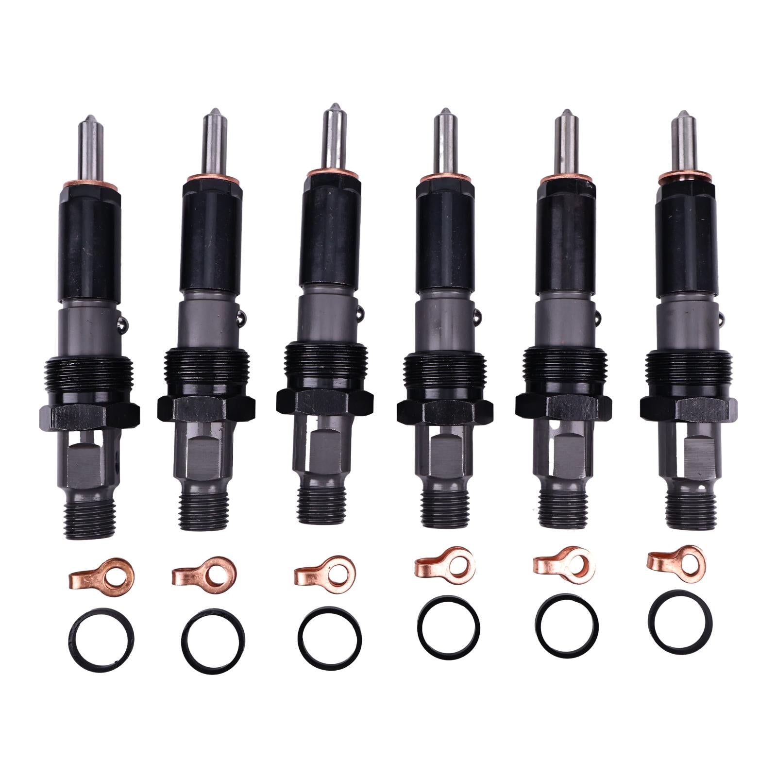 3802039 6X Fuel Injector 3802365 3802677 for Cummins 6BT 5.9L QSB ISB Engine ...