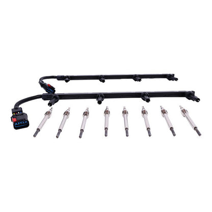 8X Motorcraft Glow plugs 4C3Z-12A342-AA & 2pcs Harness for Ford F350 F250 6.0L