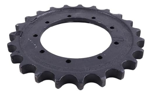 Drive Sprocket PX51D01001P1 Compatible with Case CX31B CX36B Kobelco SK30SR-5 Excavator Replaces 72281136 72281899 72281900 23 Tooth, 10 Holes