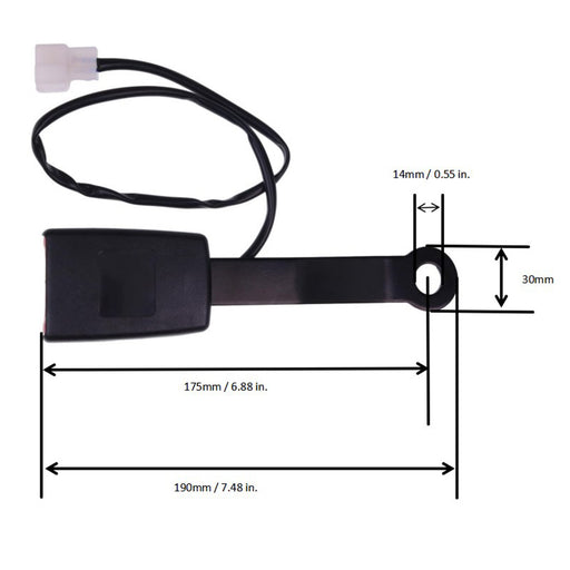 Seat Belt Buckle w/Alarm Signal Socket Plug Connector for SQ19