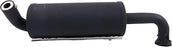 Black Exhaust System Manifold Muffler Silencer Assembly 1263595 1263311 1262446 Compatible with 2015-2023 Polaris Ranger 500 570 CREW EPS