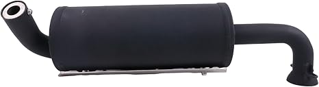 Black Exhaust System Manifold Muffler Silencer Assembly 1263595 1263311 1262446 Compatible with 2015-2023 Polaris Ranger 500 570 CREW EPS