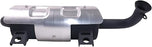 Black Exhaust System Manifold Muffler Silencer Assembly 1263595 1263311 1262446 Compatible with 2015-2023 Polaris Ranger 500 570 CREW EPS
