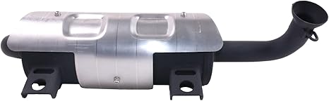 Black Exhaust System Manifold Muffler Silencer Assembly 1263595 1263311 1262446 Compatible with 2015-2023 Polaris Ranger 500 570 CREW EPS