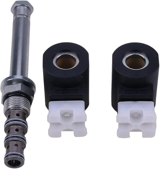 12V Solenoid Valve Cartridge SV10-47D-0-N-00 + 2PCS Coil 6356012 compatible with Hydraforce