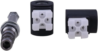 12V Solenoid Valve Cartridge SV10-47D-0-N-00 + 2PCS Coil 6356012 compatible with Hydraforce