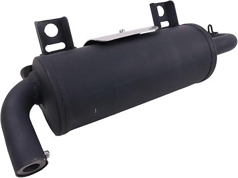 Black Exhaust System Manifold Muffler Silencer Assembly 1263595 1263311 1262446 Compatible with 2015-2023 Polaris Ranger 500 570 CREW EPS