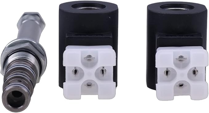 12V Solenoid Valve Cartridge SV10-47D-0-N-00 + 2PCS Coil 6356012 compatible with Hydraforce