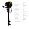 48V 4HP 1000W Electric Outboard Motor Fishing Boat Engine Long Shaft Inflatable Boat Engine Propeller