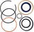 Hydraulic Steer Cylinder Seal Kit 7001625 compatible with JLG Boom Lift 600S 600SJ 600AJ 600A