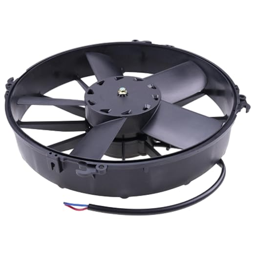 30102038 Puller Radiator Cooling Fan compatible with Spal 12"P/12V 1640 CFM Paddle Blades 12In High Performance Straight Blade
