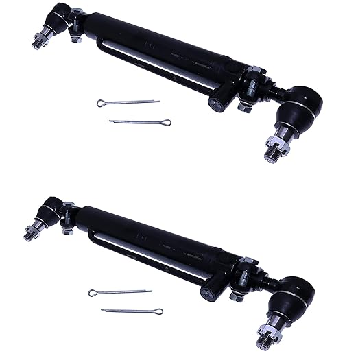 2pcs Power Steering Cylinder D128454 234466A1 D84800 Compatible with Case 580C 580D 586D Harvester 2wd 480 584 585 586 B C D E SE F LL 530 530CK Replaces 234447A1 A37859