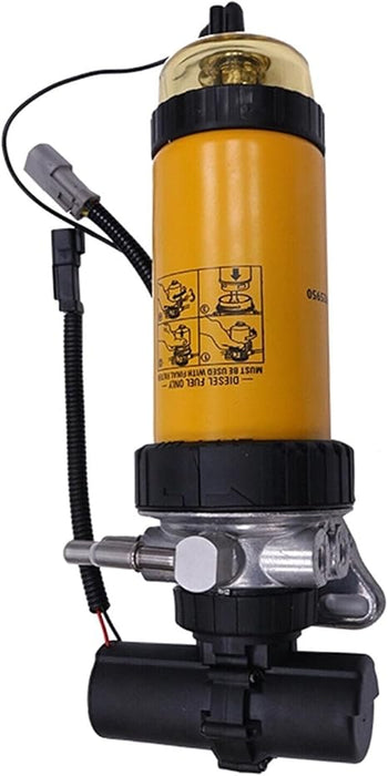 Fuel Lift Pump & Fuel Filter Assembly 320/A7046, 333/C3351, Compatible with JCB 6TST, 3CX, 4CX, Replaces 320A7046, 333C3351, 320/A7087, 320A7087, 12V
