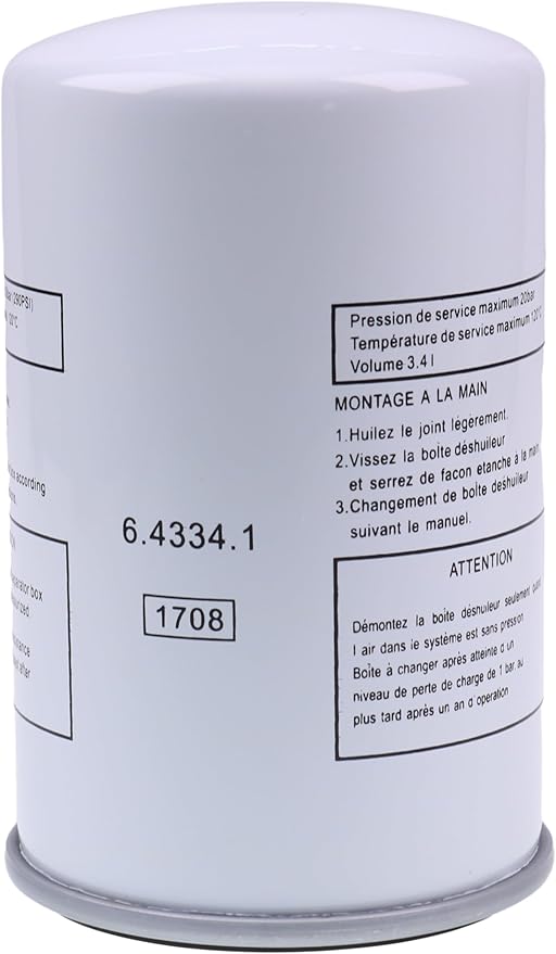 Oil Separator 6.4334.0/6.4334.1 Compatible with Kaeser Screw Air Compressor, Cartridge Filter
