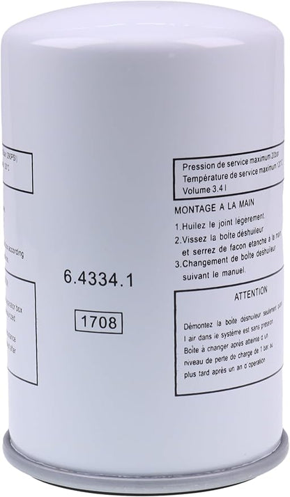 Oil Separator 6.4334.0/6.4334.1 Compatible with Kaeser Screw Air Compressor, Cartridge Filter