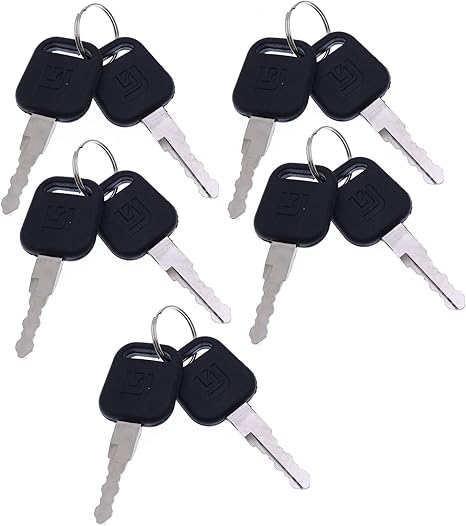 10Pcs Ignition Keys 34B0557 for Liugong Excavator and Heavy Equipment