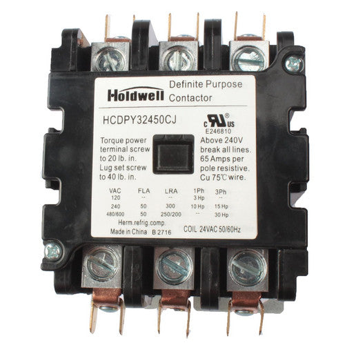 50A 24V Coil Definite Purpose Air Conditioner Contactor HCCY3XQ05CJ  HCDPY32450CJ  for Square D