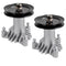 2X 130794 Spindle Assembly with 2pcs 153535 Pulley Compatible with Craftsman Husqvarna Poulan 42" Deck Tractor LT1000 LT2000 DYT4000, YT150 YT160 YT180 YT190 YTH130,Replaces 532130794
