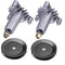 2X 130794 Spindle Assembly with 2pcs 153535 Pulley Compatible with Craftsman Husqvarna Poulan 42" Deck Tractor LT1000 LT2000 DYT4000, YT150 YT160 YT180 YT190 YTH130,Replaces 532130794