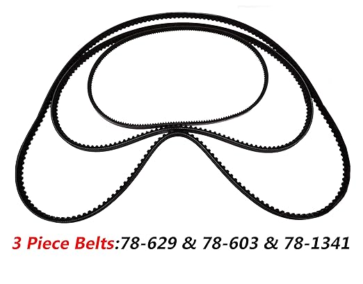 Belt Set 78-629 78-603 78-1341 Compatible with Thermo King SB SB190 SB200 SB210 SB230 SB310 SB-190 SB-200 SB-210 SB-230 SB-310 SB-300 SB-400 SB-100 3 Piece Belts