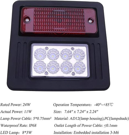 2X LED Tail Light 6670284 for Bobcat 553 751 753 763 773 863 864 873 883 963 A220 A300 A770 S100 S130 S150 S160 S175 S185 S205 S220 S250 S300 S330 T110 T140 T180 T190 T200 T250 T300 T320