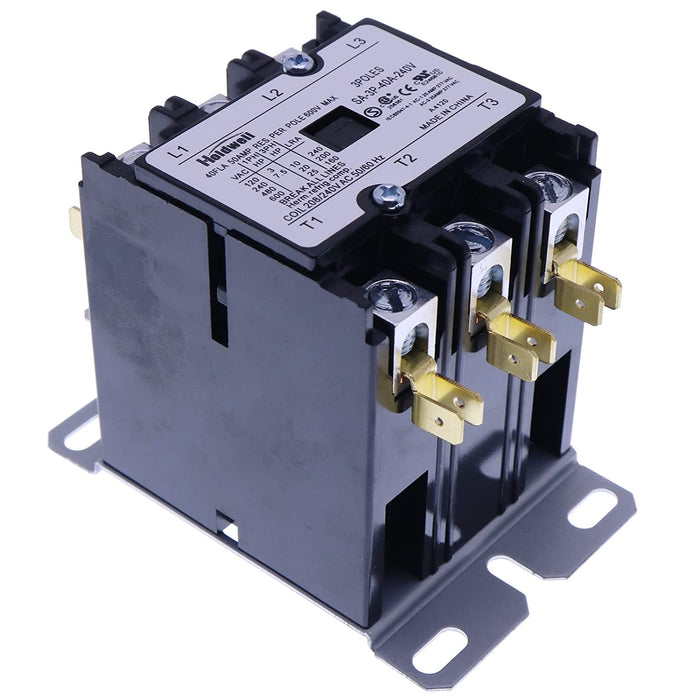 3 Poles 40 Amp 240V AC Coil Definite Purpose Contactor SA-3P-40A-240V