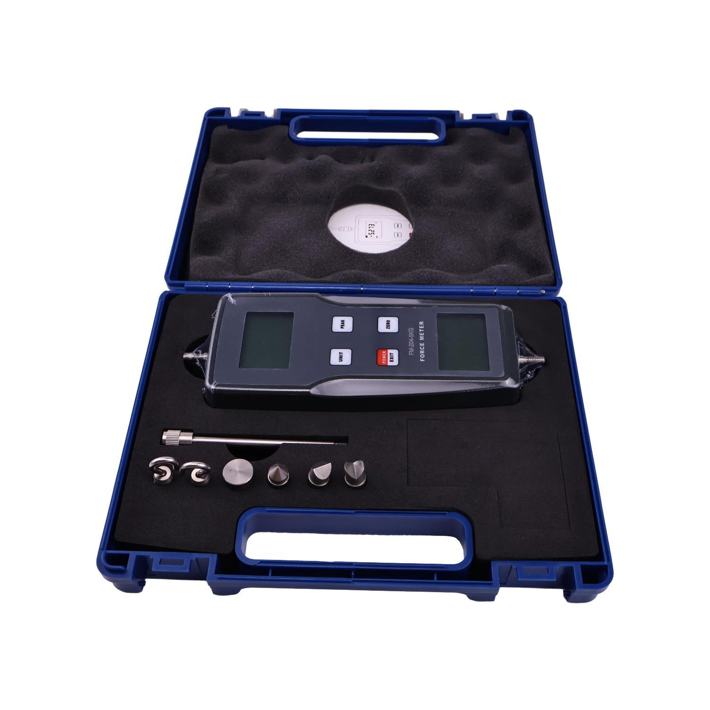 Digital Force Gauge FM-204 2kgf Pull Force Test 4 Measurement Unit N kg lb g (FM-204-100K)