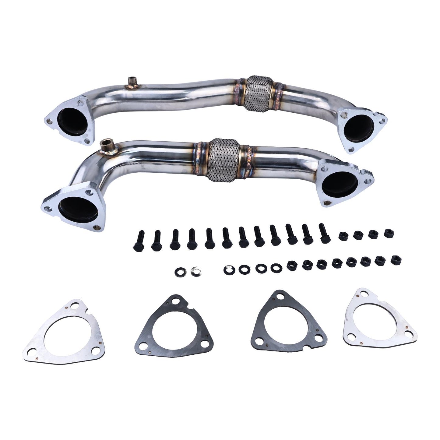 Heavy Duty Thick Wall Stainless Up Pipes For 2008-2010 Ford 6.4L Powerstroke