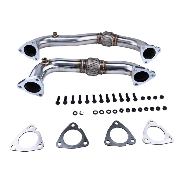 Heavy Duty Thick Wall Stainless Up Pipes For 2008-2010 Ford 6.4L Powerstroke