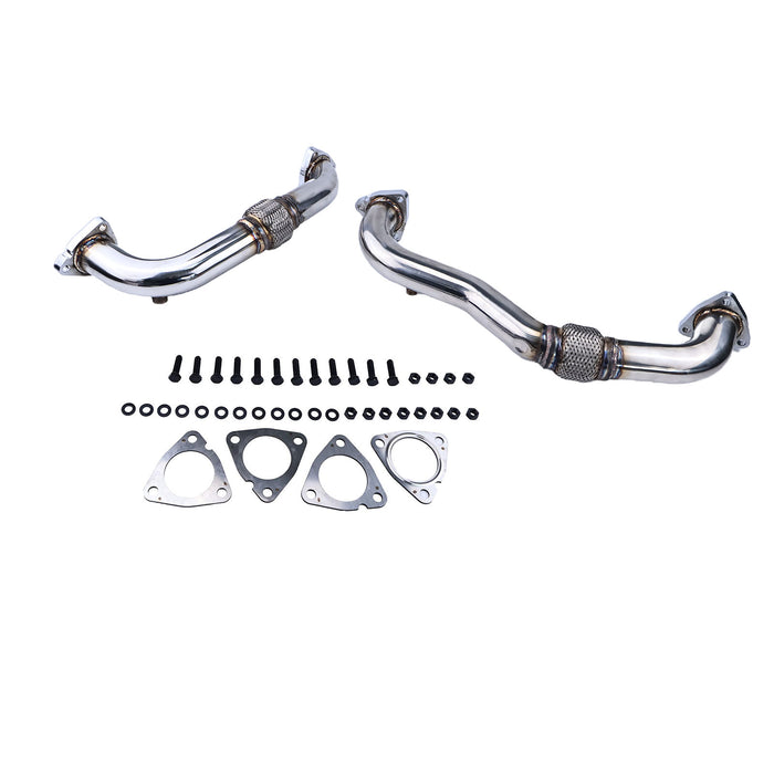 Heavy Duty Thick Wall Stainless Up Pipes For 2008-2010 Ford 6.4L Powerstroke