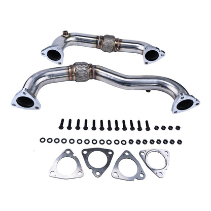 Heavy Duty Thick Wall Stainless Up Pipes For 2008-2010 Ford 6.4L Powerstroke