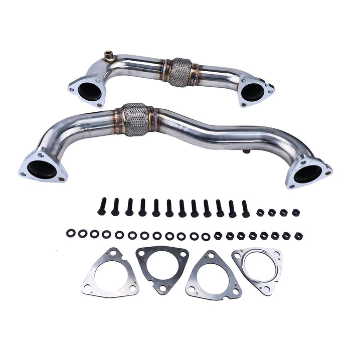Heavy Duty Thick Wall Stainless Up Pipes For 2008-2010 Ford 6.4L Powerstroke