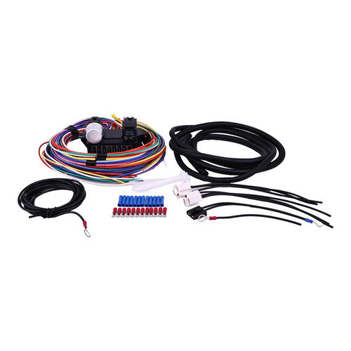 12-Circuit Mini-Fuse Universal Hot Rod Wiring Harness Kit for 1968-96 GM tilt