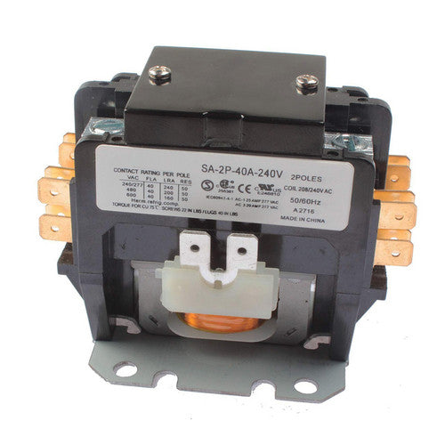 40A 240V 2 Pole Coil Definite Purpose Air Conditioner Contactor SA-2P-40A-240V