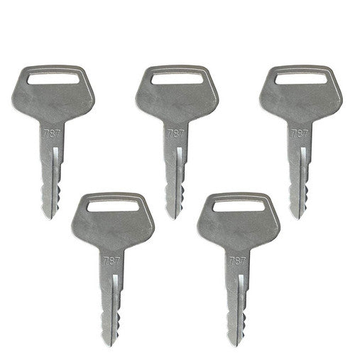 5Pc Ignition Keys 787 Compatible with Komatsu Heavy Equipment Excavator Backhoe