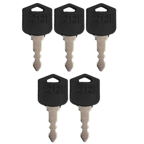 5X Ignition Keys D554212 212 for Doosan Daewoo Forklift D25 D35 G25 G35