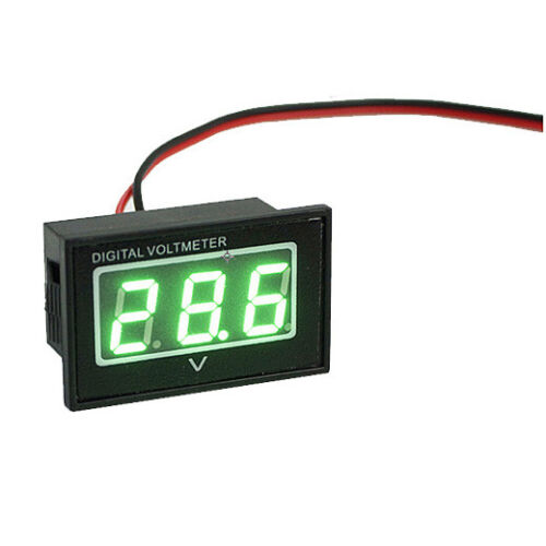 12V Green LED Digital Voltmeter DC2.7-30V Auto