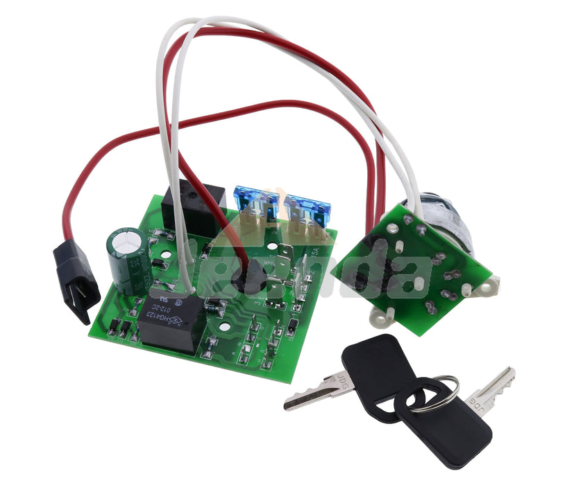 JEENDA Ignition Switch Module with Key AM124137 AM119999 Compatible with John Deere Garden Tractors 325 335 345 Serial #s Below 070