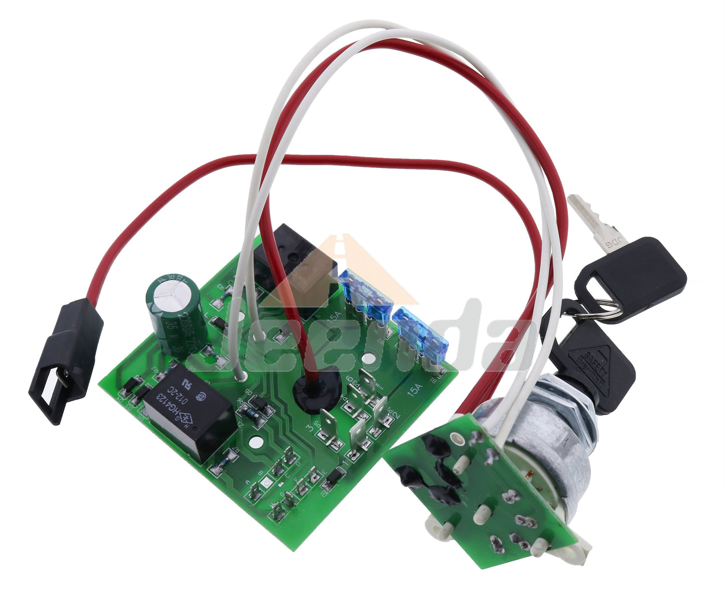 JEENDA Ignition Switch Module with Key AM124137 AM119999 Compatible with John Deere Garden Tractors 325 335 345 Serial #s Below 070
