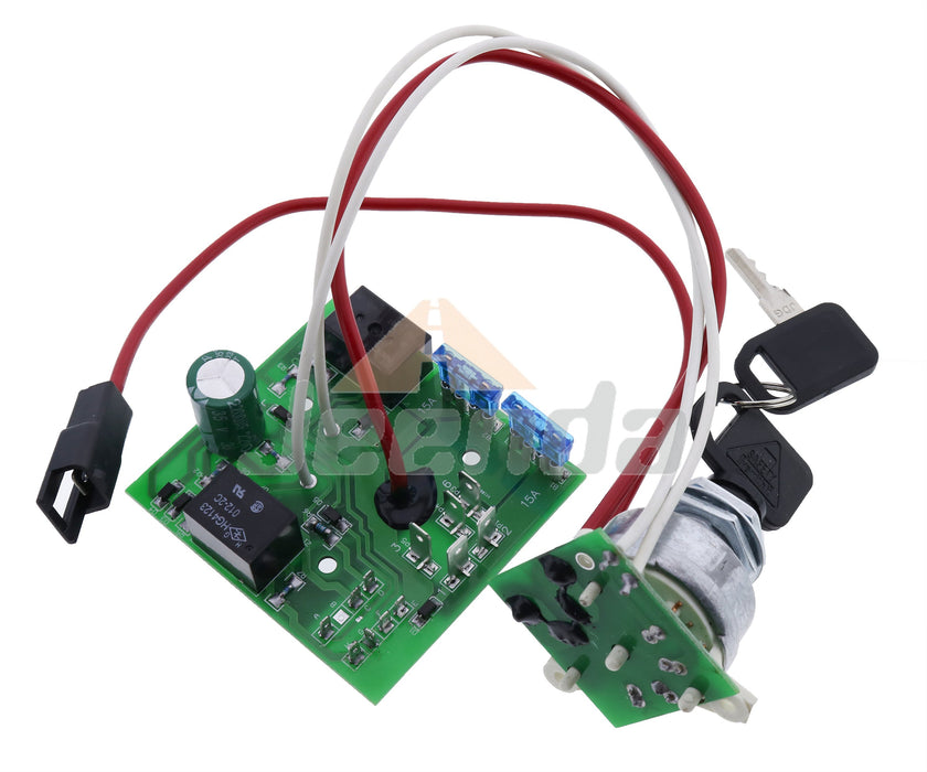 JEENDA Ignition Switch Module with Key AM124137 AM119999 Compatible with John Deere Garden Tractors 325 335 345 Serial #s Below 070